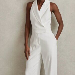 Fabulous Reiss Lainey Jumpsuit in White: Size 8 Womens
